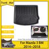 Car Trunk Mat for Mazda 3 Mazda3 BM BN MK3 2014~2018 2017 Accsesories Waterproof Rear Boot Floor Tray Cargo Carpet Auto Interior