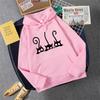 Sweat à capuche imprimé chat mignon pour femme Toutes saisons Quotidien Décontracté Sport À capuche Manches longues Pull Confort Maison Extérieur Sweat-shirt
