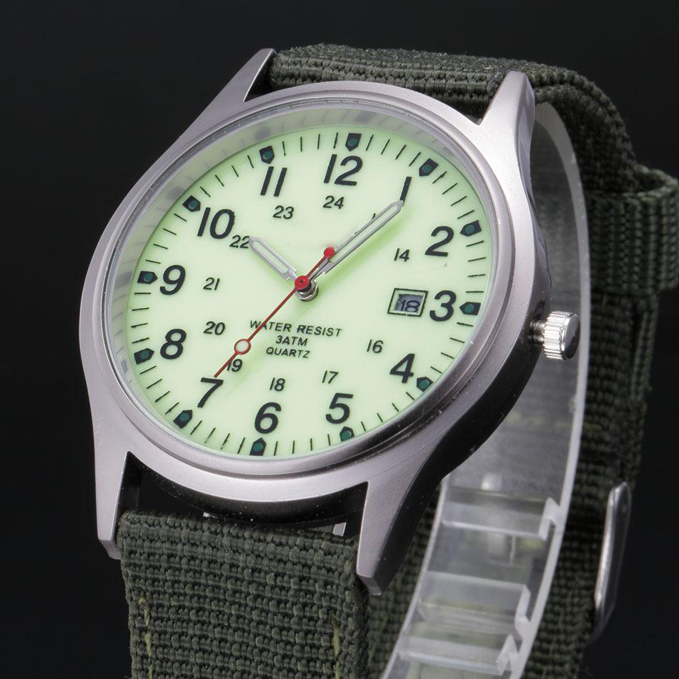 Nylon Strap Men's Watch Calendar Quartz Watch Military Watch