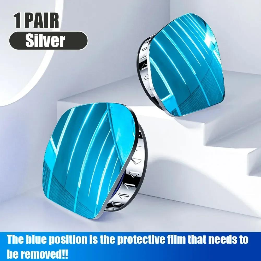 2pcs Car Frameless Wide-angle Rearview Car 360 Degree Adjustable Rearview Mirror Car Blind Spot Mirror Auto Exterior Accessories
