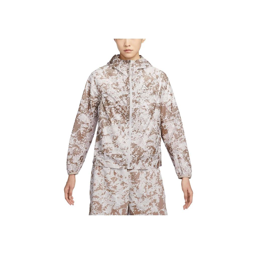 Nike ACG Collection Full Print Hooded Sports Jacket Women Jackets Light-Iron-Ore-Grey FB7857-012