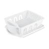 2 Piece Sink Set Dish Drainer with Inclined Drainboard Flatware Storage Cup Holder Kitchen Drying Rack System