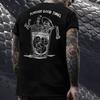 Skeleton Punk Rock Hiphop Print 100 Cotton Men Women Tshirt Summer Autumn Daily Outdoor Sports Party Loose Street Short Sleeve