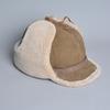 High Quality Winter Leather Hat Men Fur Lamb Wool Warm Thick Earflaps Bomber Hats Men's Baseball Cap Russian Hat