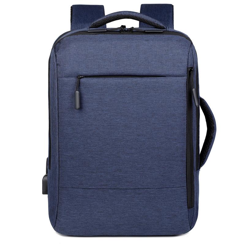 TS JYL Laptop bag,Men Simple Backpack USB Large Waterproof Oxford Laptop Bag