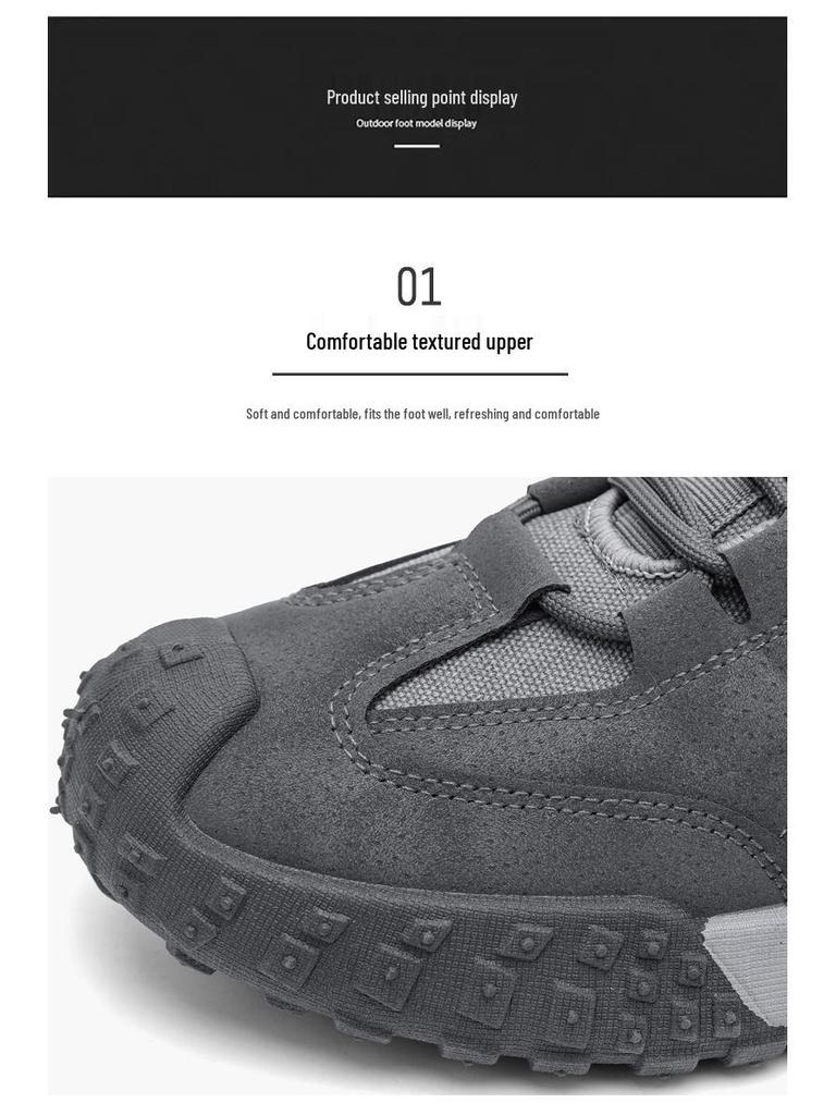 Men's Cross-Border Lightweight Mesh Hiking & Casual Work Shoes, Breathable & Protective
