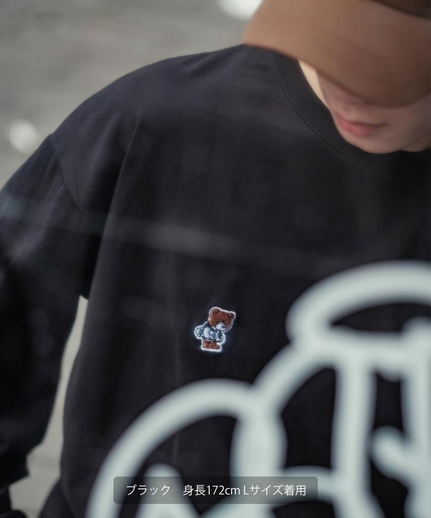 Casual Long Sleeve Skater Bear Embroidered for White [IMPROVES] [SIDEWAYS TANCE] T-Shirt Men,