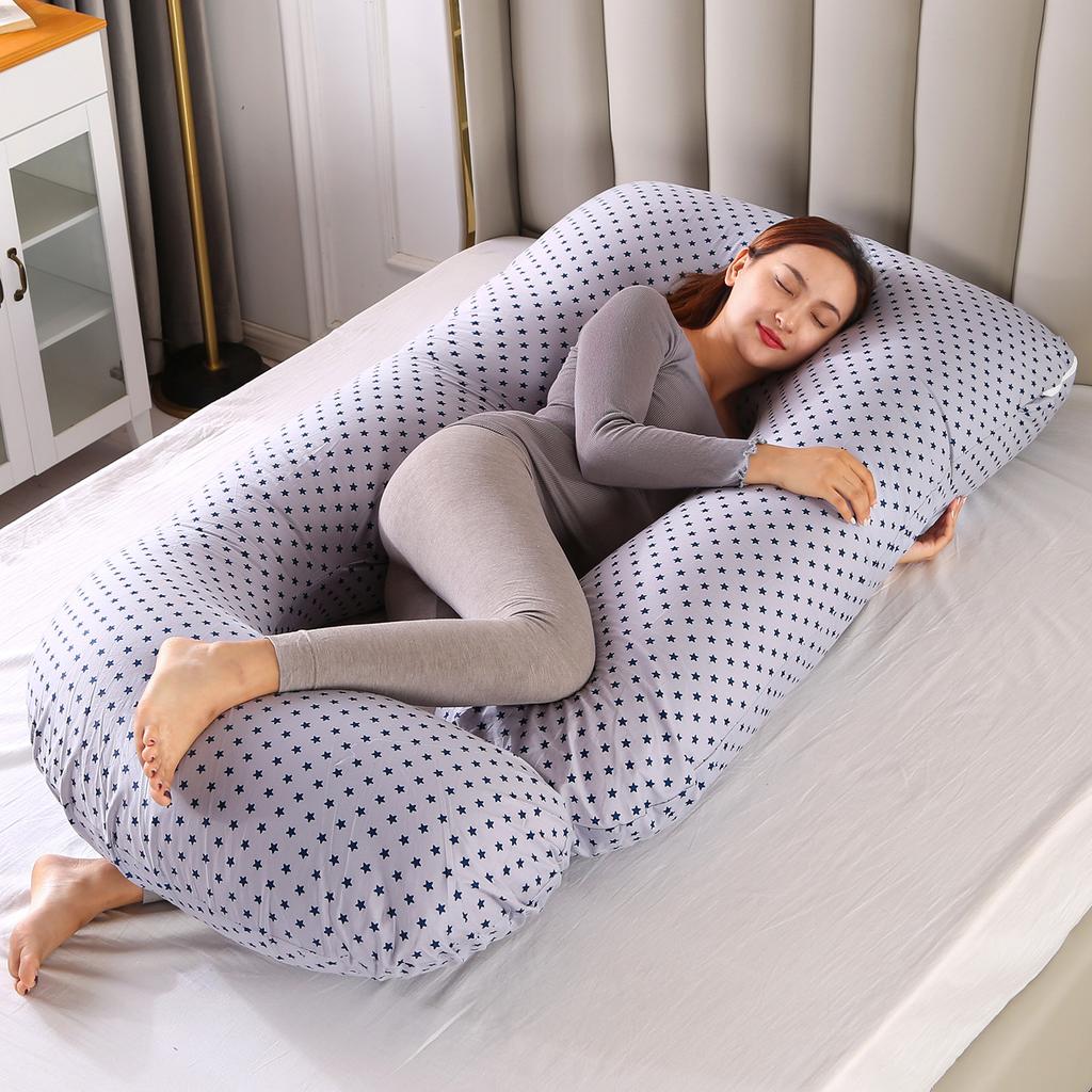 Jiabinfu Pregnancy Pillow, U Shaped Full Body Pillow for Maternity Support, Sleeping Pillow with Cover for Pregnant Women