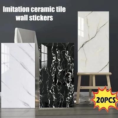 60X30cm Vinyl Self-adhesive Tile Wall Sticker Waterproof Sticker for Bathroom Livingroom Decor for Wall Wallpaper Kitchen