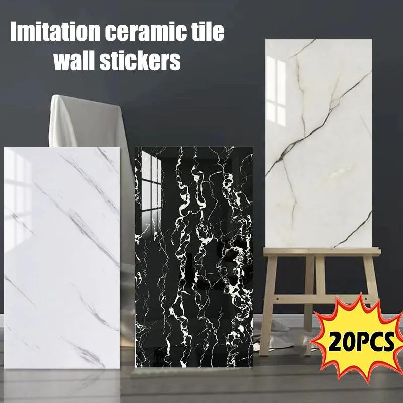 60X30cm Vinyl Self-adhesive Tile Wall Sticker Waterproof Sticker for Bathroom Livingroom Decor for Wall Wallpaper Kitchen