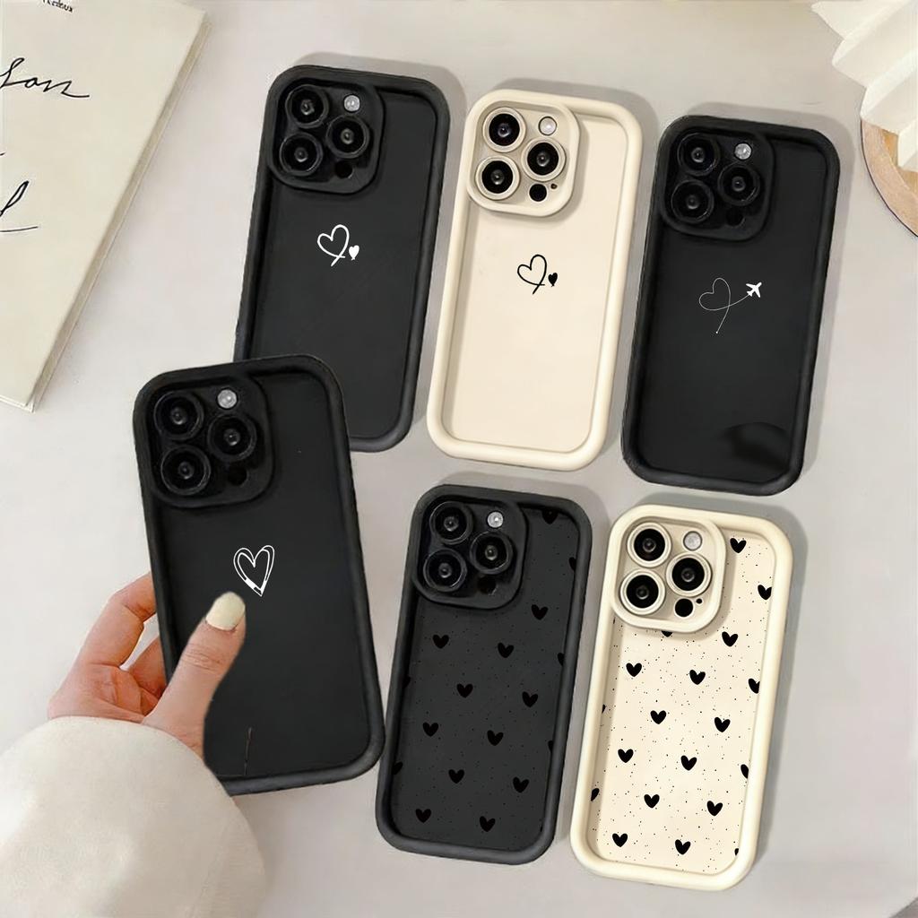 Phone Case For Motorola Moto Edge 70 60 50 Fusion E14 G56 G86 G75 G85 G54 G24 G34 G84 G14 G53 Little Heart Dot Silicone Cover