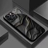 Schwarze strukturierte Muster-Hartglas-Handyhülle geeignet für iPhone 17 16 15 14 13 12 11 Pro/Max/Plus Sturzsichere Rückabdeckung