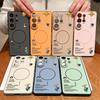 Magnetic For Magsafe Case For Samsung Galaxy S26 Ultra S25 Edge S24 Plus S23 FE S22 A54 A55 A56 5G Hanging Astronaut Pattern Matte Cover