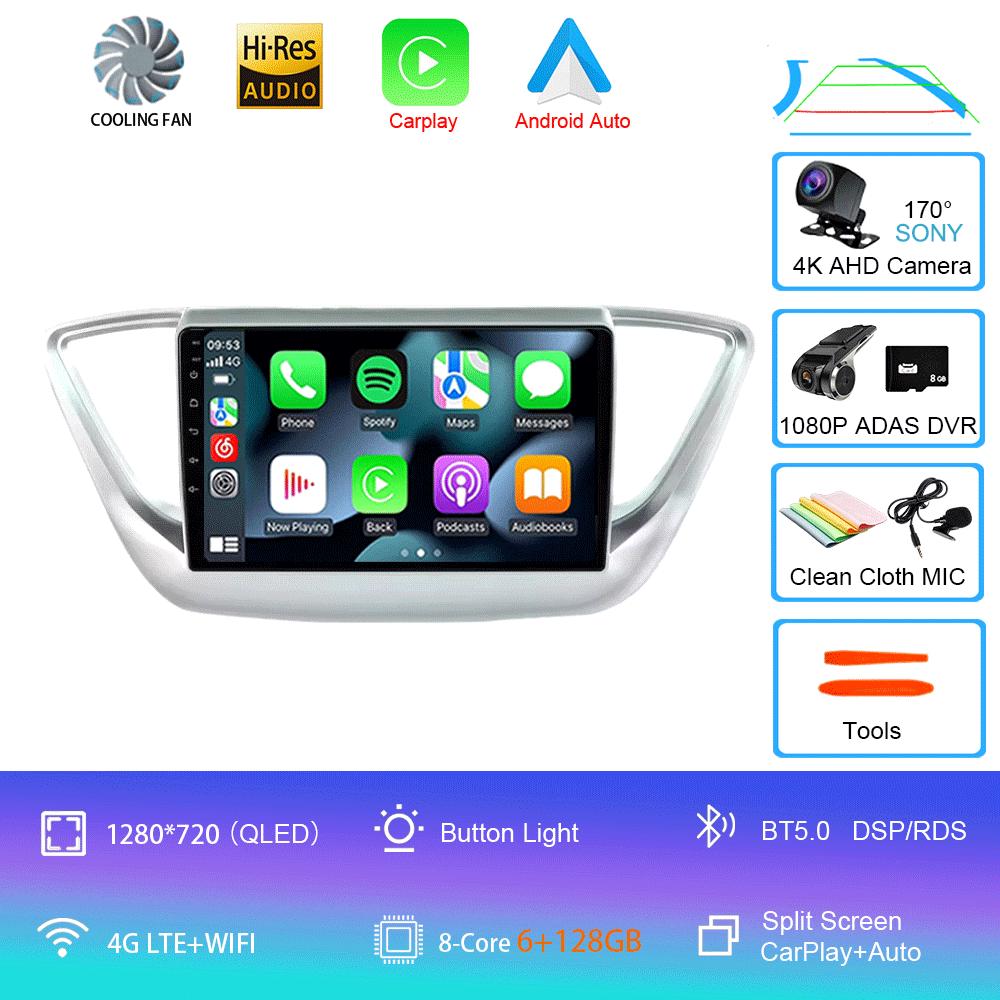 Android 14 Car Radio For Hyundai Solaris 2 2017 - 2020 Multimedia Video Player Navigation Stereo No 2din 2 Din Dvd