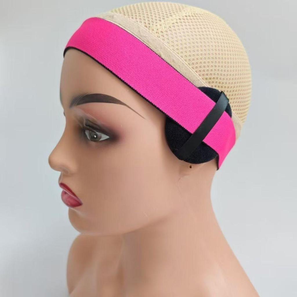 Adjustable Elastic Wig Band with Magic Sticker - Ear-Friendly Hair Edge Fixing Strap