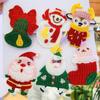 New Santa Claus & Reindeer Knitted Hair Clips – Cute Children's Side Hairpins