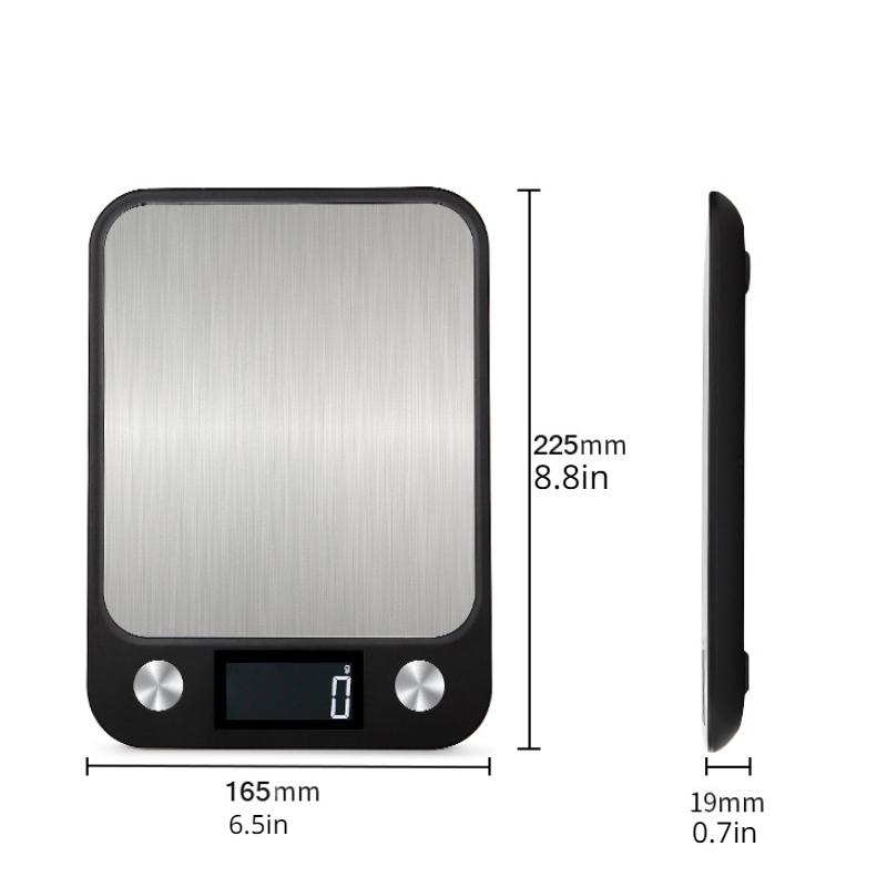 Bilancia da cucina che pesa alimenti bilancia per caffè bilancia digitale elettronica intelligente design in acciaio inossidabile per cucinare e cuocere al forno