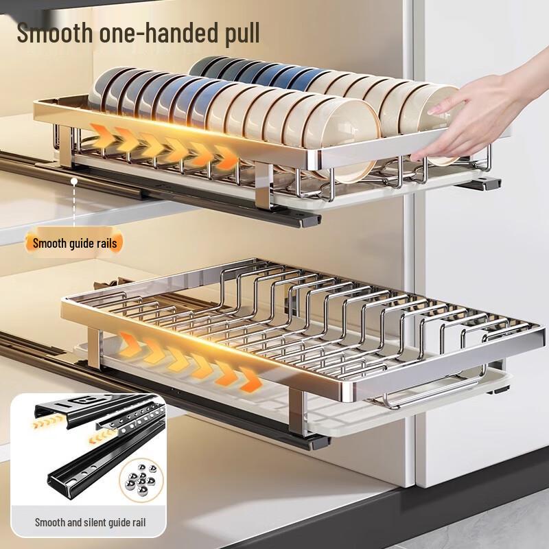 Flagship 304 Stainless Steel Pull-Out Dish Rack
