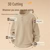 Mark Fairwhale Unisex Korean Style Relaxed Fit Henley Long Sleeve T-Shirt