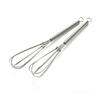 Egg Beater Eggs Mixer Hand-operated Food-grade Beat Whisks All-in-one Design Spring Handel with Small Hook Hole Cooking Supplies