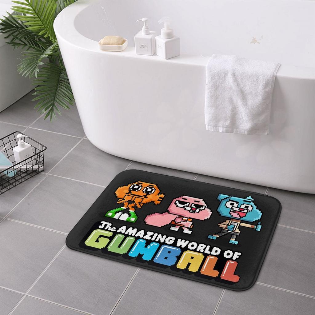 Die erstaunliche Welt von Gumball Zeichentrickfilm Rutschfeste Fußmatte Bodenmatte Kissen Teppich für Küche Eingang Zuhause Schlafzimmer Fußmatte Matte