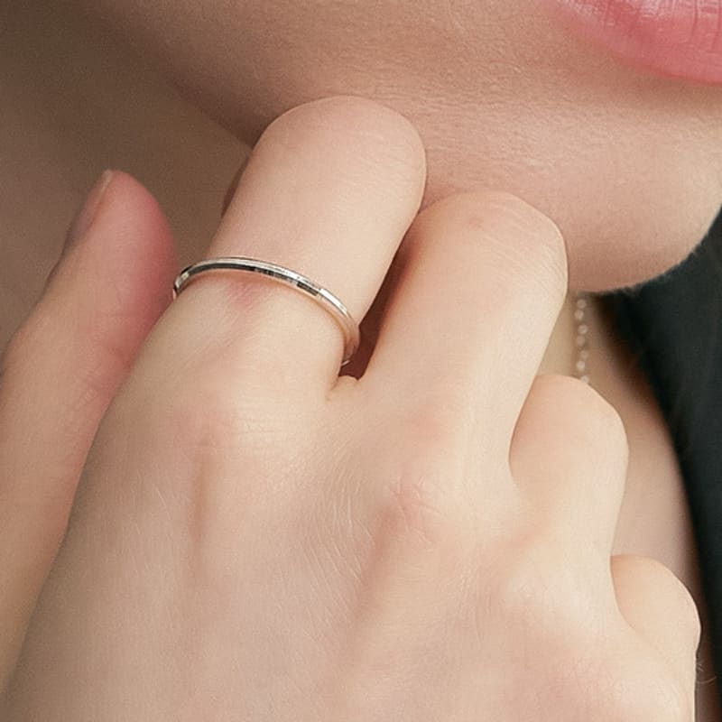 UNI.J [Cotidiano]Cutting Plain Silver Ring Ir268