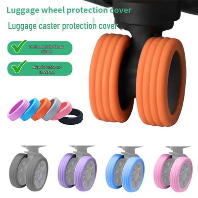 Silikonové ochranné kryty pro tichá, oděruvzdorná kolečka zavazadel