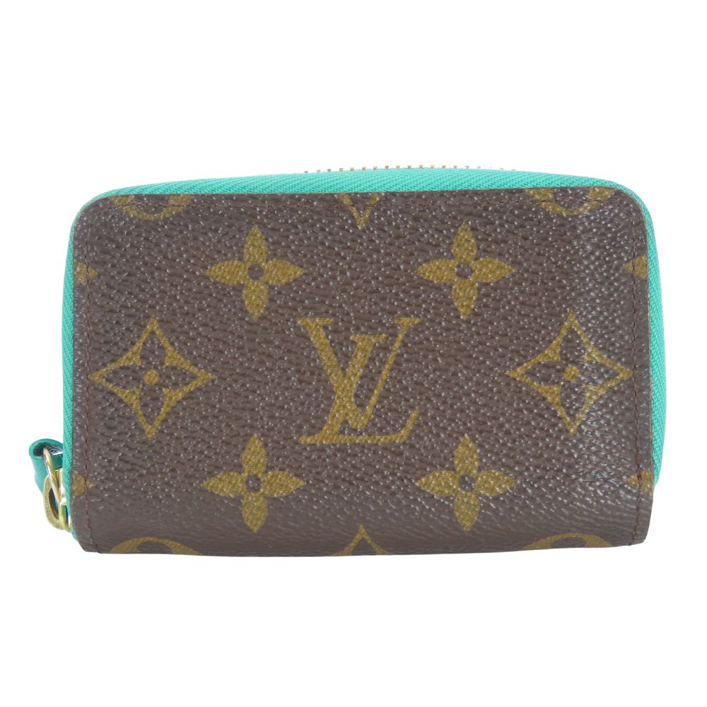 Used LOUIS VUITTON Card Case Mule cult M60910 Monogram Tyu Luco Words Blue Accessory