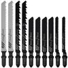 10/50 Pieces Jigsaw Blade Set HCS Various Saw Blades with T-shaped Handle Sharp and Fast Cutting Wood Thin Metal Cutting Tool