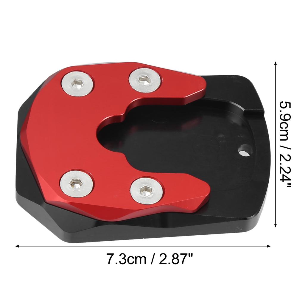 uxcell Motorcycle Kickstand Extension Extension Pad Side Stand Support Plate for Yamaha YZF-R15 2017-2022 1 Set Red