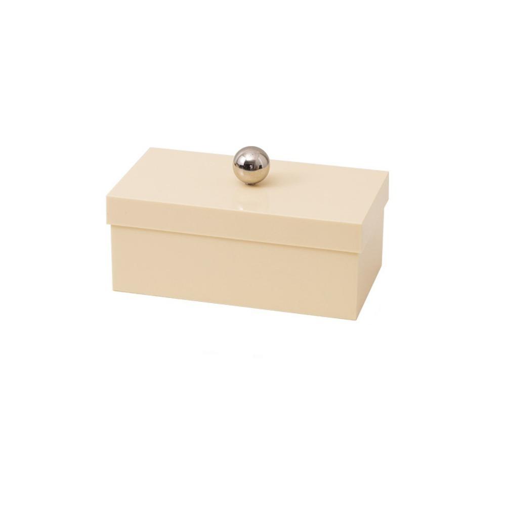 

Пластиковый ящик для хранения ватных палочек Ins Style Коробка для хранения всякой всячины Туалетный столик серебряный/бежевый