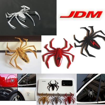 Accesorii de styling auto autocolant metalic cromat păianjen insigna emblemă motocicletă decal