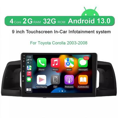 Car Stereo Radio For Toyota Corolla 2003-2008 Android 13 Car Stereo Radio GPS Navi Wireless Carplay Car Radio Stereo Radio