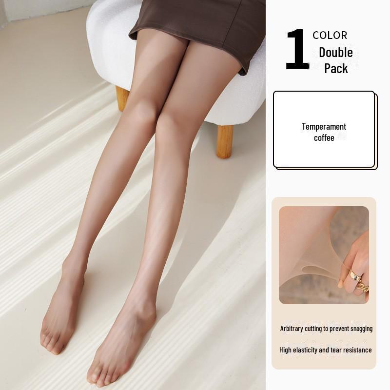 Black Silk Ultra-Thin Anti-Snag Pantyhose for Women