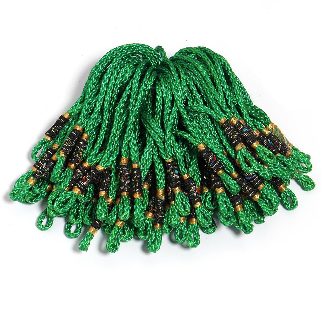100pcs Chinese Knot Tassel Lanyard Colorful Hanging Rope For DIY Handmade Chinese Knot Phone Key Chain Decoration Accessories