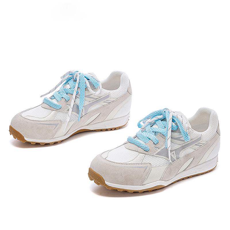 Dexun shoes women's 2025 autumn new round head comfortable versatile soft sole casual shoes breathable mesh dad shoes women