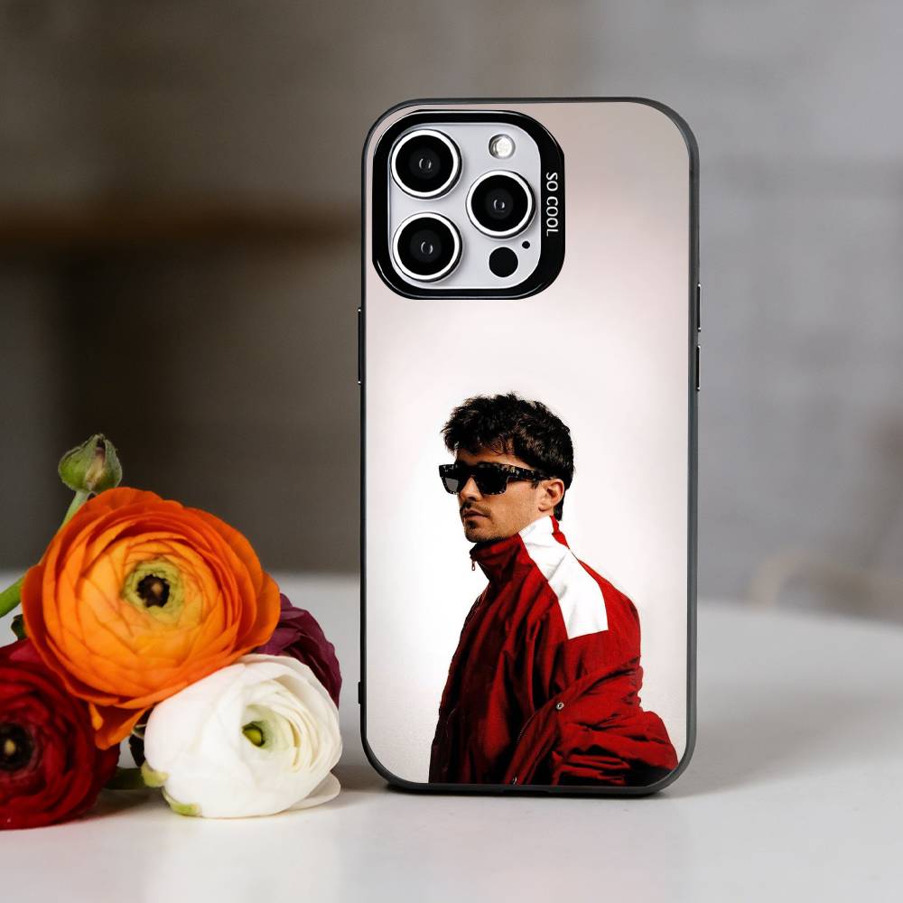 C-Charles Leclerc Phone Case For iPhone 17,16,15,14,13,12,11 Plus,Pro Max,XS,Colorful Silver Phone Case Funda Cover