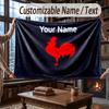 Custom Name Flannel Throw Blanket France National Football Team Pattern Warm Home Decoration