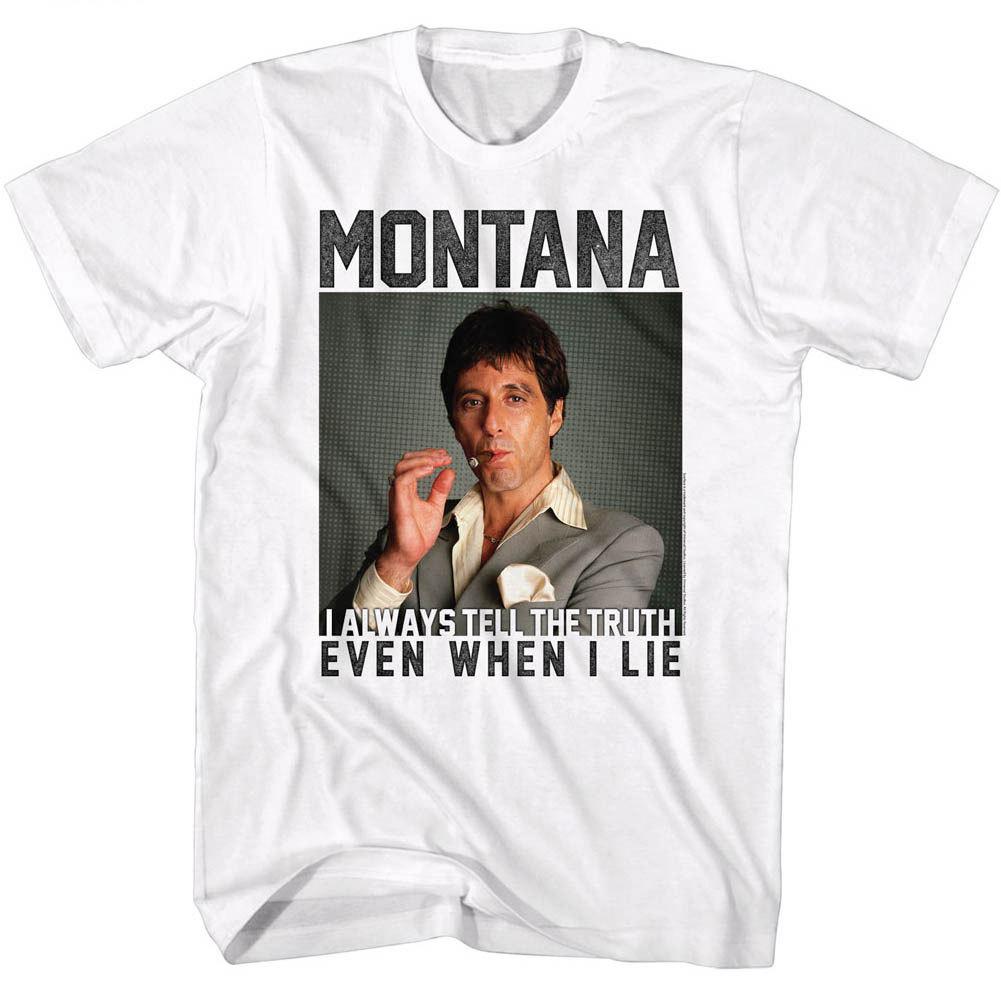 Scarface Tony Montana Always Telling Truth Even When I Lie Mens T Shirt Gangster L