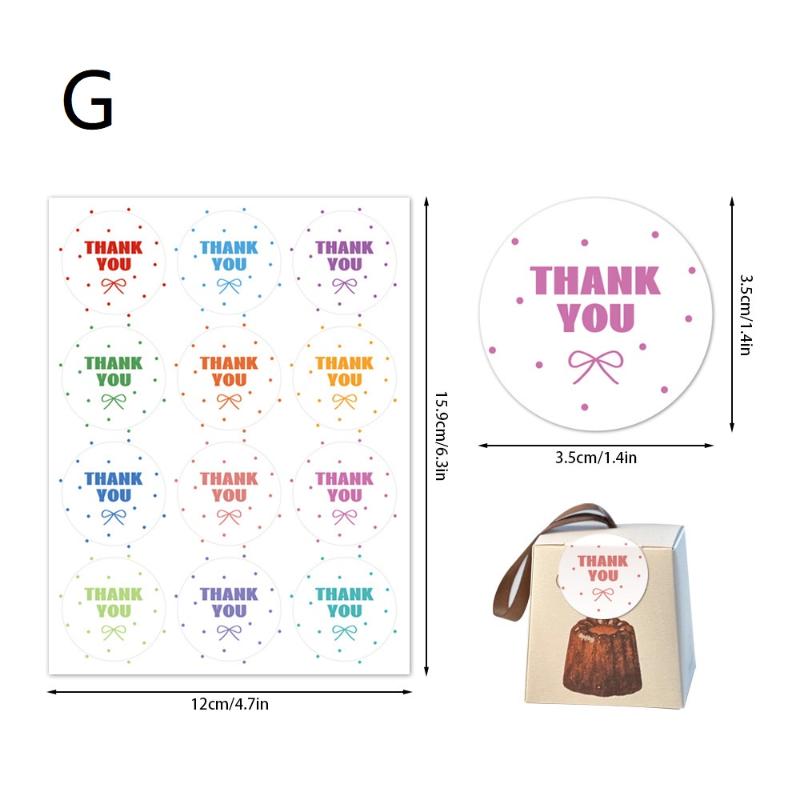 30 Sheets Bow Thank You Adhesive Stickers Smudge-Proof Decor Labels for Bridal Shower Gift Wrapping Envelope Seals