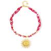 Waterproof Choker Necklace for Women Mom Girlsfriend, Stainless Steel Conch Starfish Charm Scarf Colorful Ribbon Pendant Jewelry