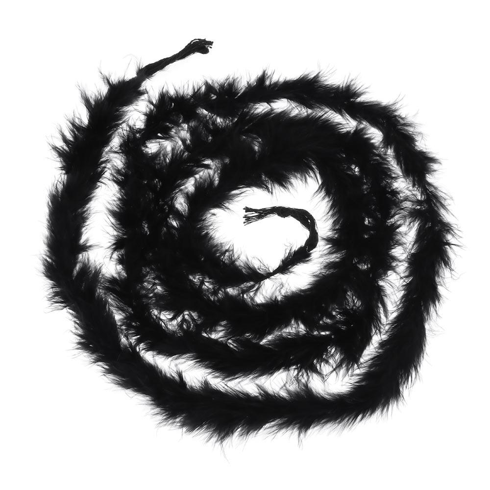 

2M Полоска из перьевого боа для рождественской елки Пушистое перо на ленте Ремесло Костюм Маскарадный костюм Свадебная вечеринка Украшение Одежда чёрный