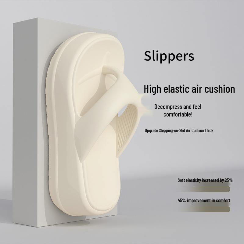 Women's Thick-Soled Flip-Flops - 2025 Non-Slip Toe-Post Sandals for Summer Beach Wear