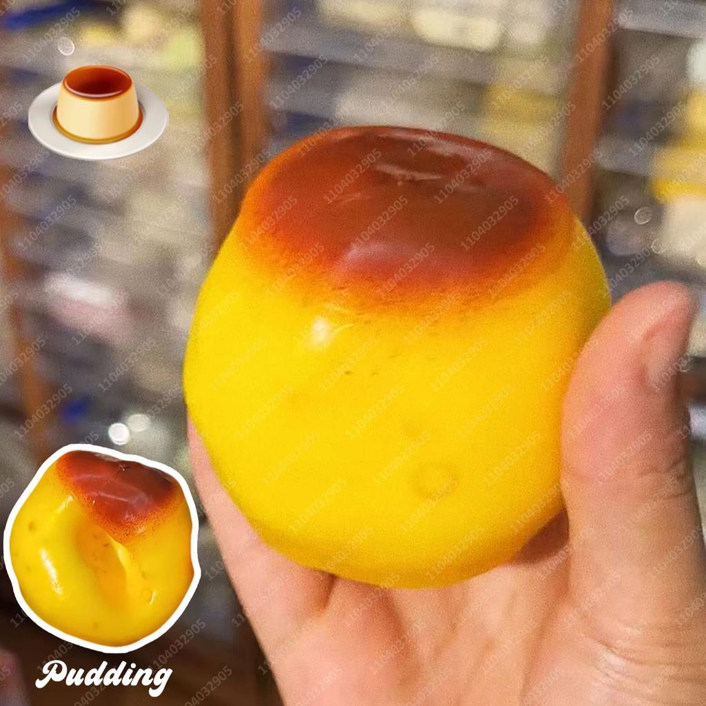 Pudding Stressball Squishy Pudding-förmiger Squeeze Ball Fidget Spielzeug Asmr Sensorische Stressabbau Spielzeuge Für Kinder & Erwachsene Geschenk