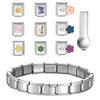 Italian Module Bracelet Link Connectors Jewelry Accessories Stainless Steel Texture Suitable for Jewelry Enthusiasts