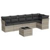 VidaXL Garden Lounge Set with Cushions 7 Pcs, Sofas with Adjustable Feet, Outdoor Furniture Set Patio Terrace, 3217672