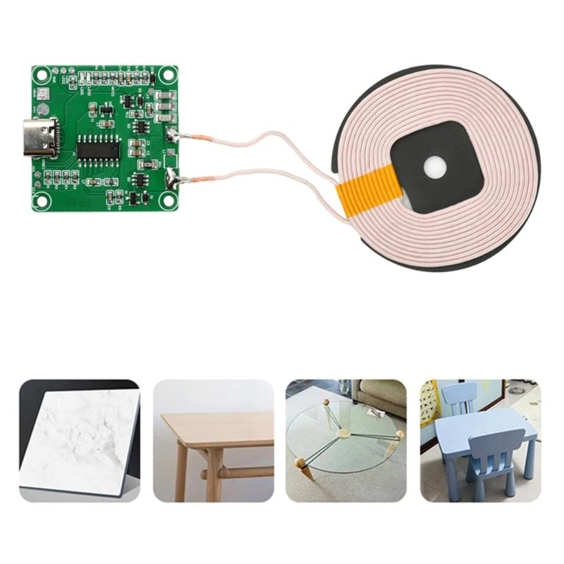 10MM Transmitter High Speed 15W Rapid Wireless Charging For Multiple Devices Build In Overcurrent Protective PCB Materia