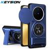 KEYSION Custodia Magnetica per Telefono per VIVO X200 Pro 5G Protezione Fotocamera a Scorrimento Supporto Verticale Anello a 360° Cover Antiurto per VIVO X200
