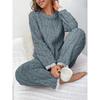 Autumn Winter Pajama Set for Women's Velvet Warm Casual Thick Tops and Long Trousers Set Home Wear Sleepwear Loungewear