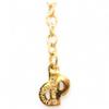 Auth DIOR Necklace Round Logo Gold Di6506bf